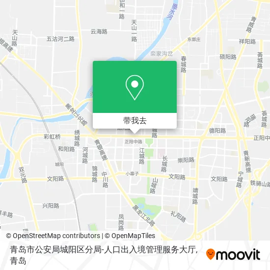 青岛市公安局城阳区分局-人口出入境管理服务大厅地图