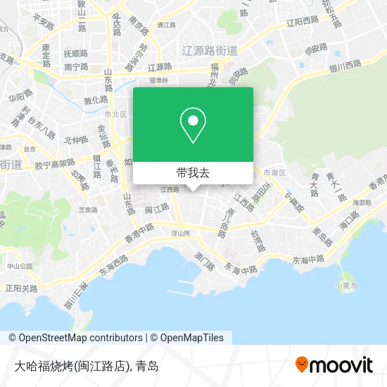 大哈福烧烤(闽江路店)地图