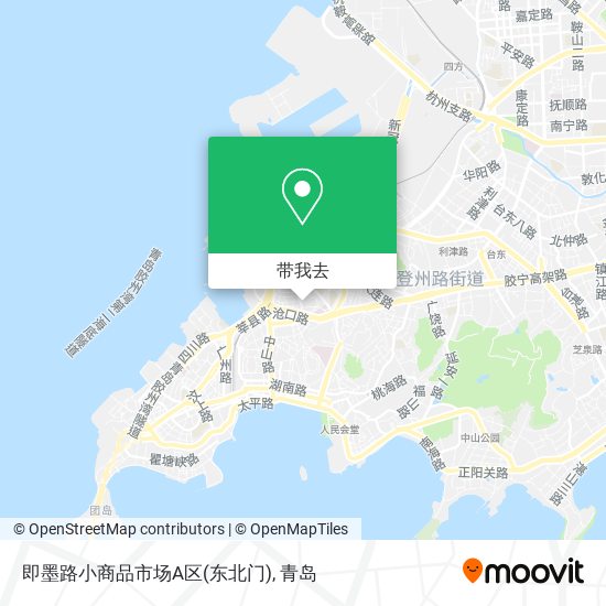 即墨路小商品市场A区(东北门)地图