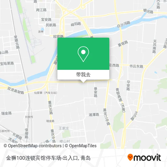 金狮100连锁宾馆停车场-出入口地图