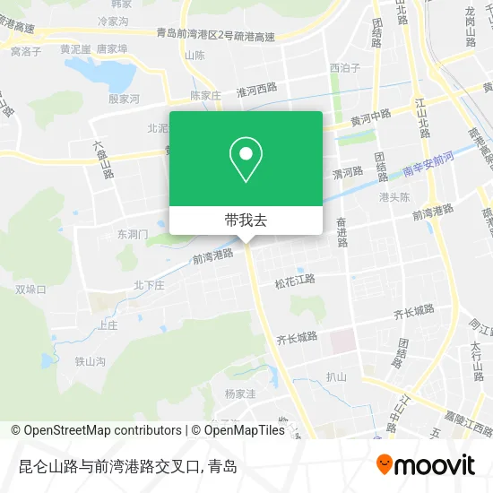 昆仑山路与前湾港路交叉口地图