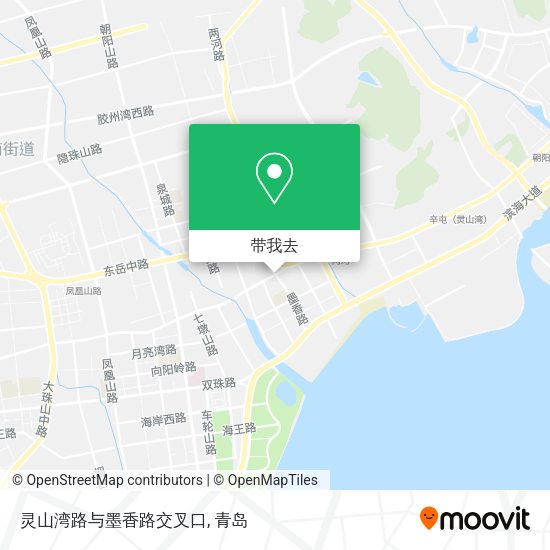 灵山湾路与墨香路交叉口地图