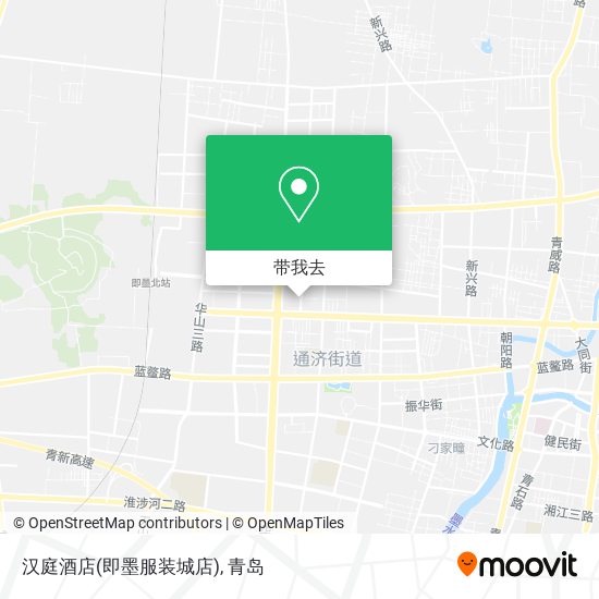 汉庭酒店(即墨服装城店)地图