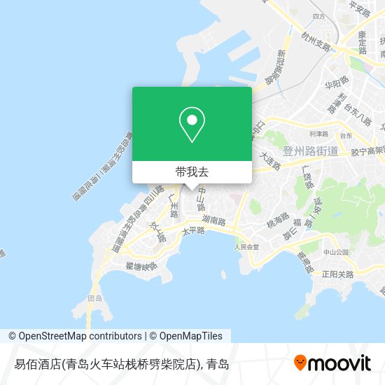 易佰酒店(青岛火车站栈桥劈柴院店)地图