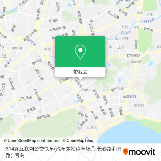 314路互联网公交快车(汽车东站停车场①-长春路和兴路)地图
