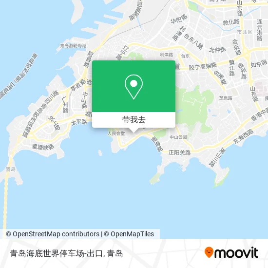青岛海底世界停车场-出口地图