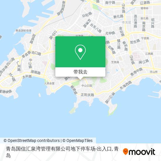 青岛国信汇泉湾管理有限公司地下停车场-出入口地图