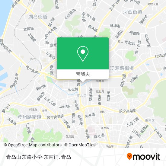 青岛山东路小学-东南门地图