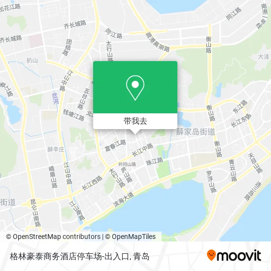 格林豪泰商务酒店停车场-出入口地图