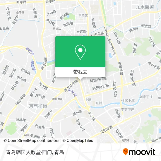 青岛韩国人教堂-西门地图