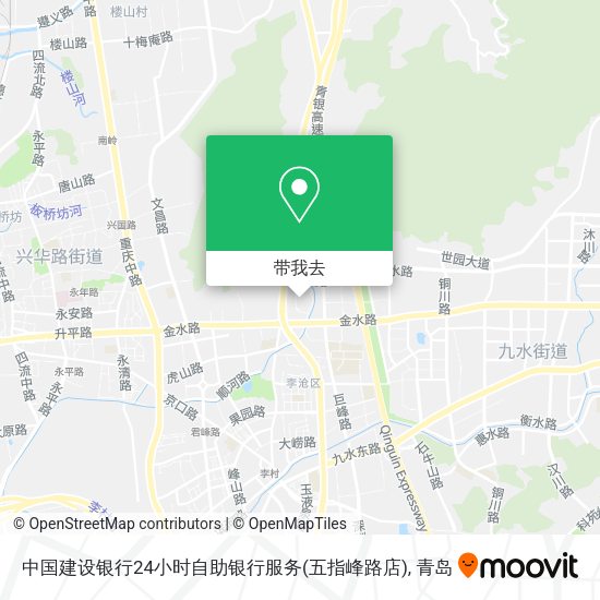 中国建设银行24小时自助银行服务(五指峰路店)地图