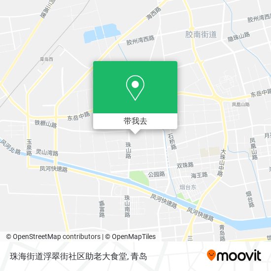 珠海街道浮翠街社区助老大食堂地图