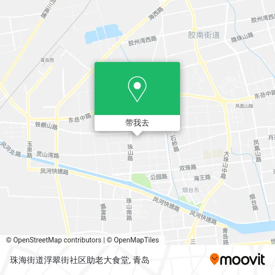 珠海街道浮翠街社区助老大食堂地图