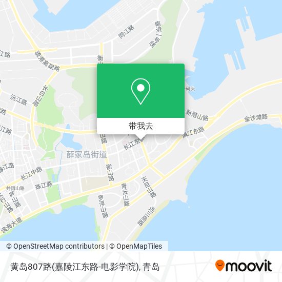 黄岛807路(嘉陵江东路-电影学院)地图