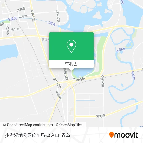 少海湿地公园停车场-出入口地图