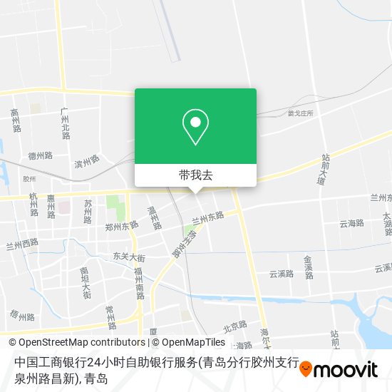 中国工商银行24小时自助银行服务(青岛分行胶州支行泉州路昌新)地图