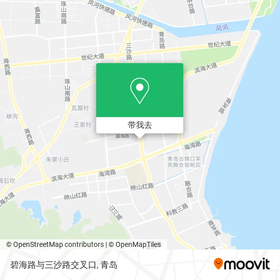 碧海路与三沙路交叉口地图