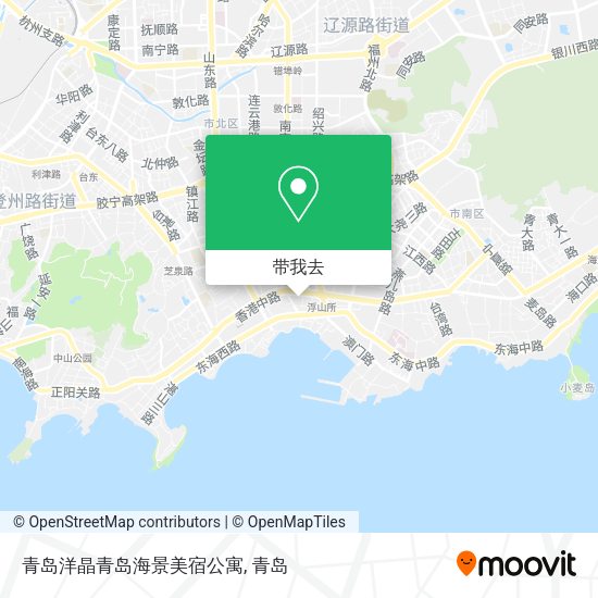 青岛洋晶青岛海景美宿公寓地图