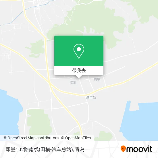 即墨102路南线(田横-汽车总站)地图