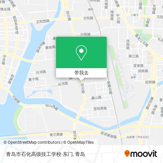 青岛市石化高级技工学校-东门地图