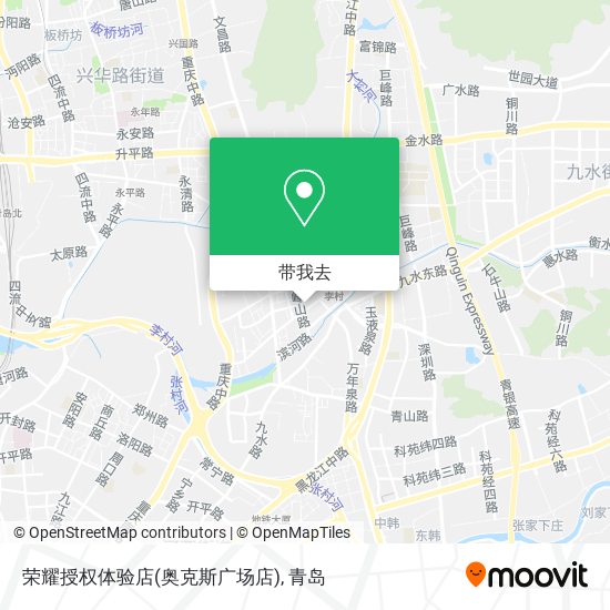 荣耀授权体验店(奥克斯广场店)地图