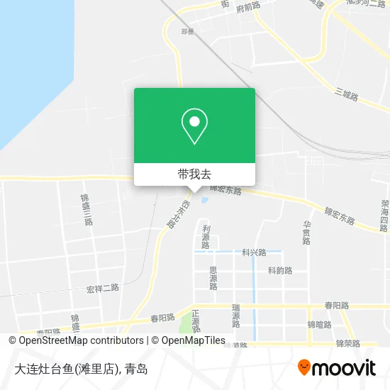 大连灶台鱼(滩里店)地图