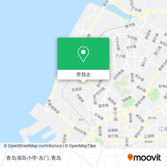 青岛湖岛小学-东门地图