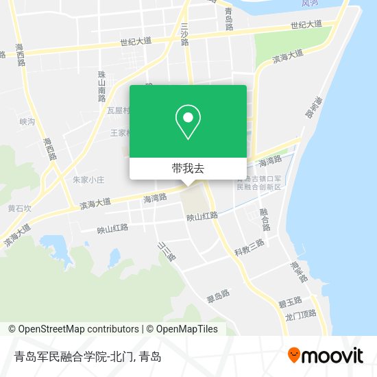 青岛军民融合学院-北门地图
