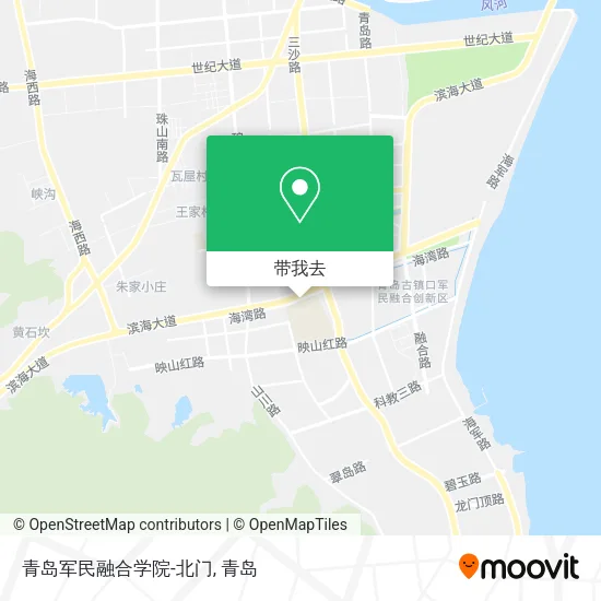 青岛军民融合学院-北门地图