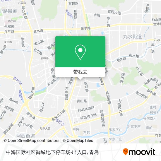 中海国际社区御城地下停车场-出入口地图