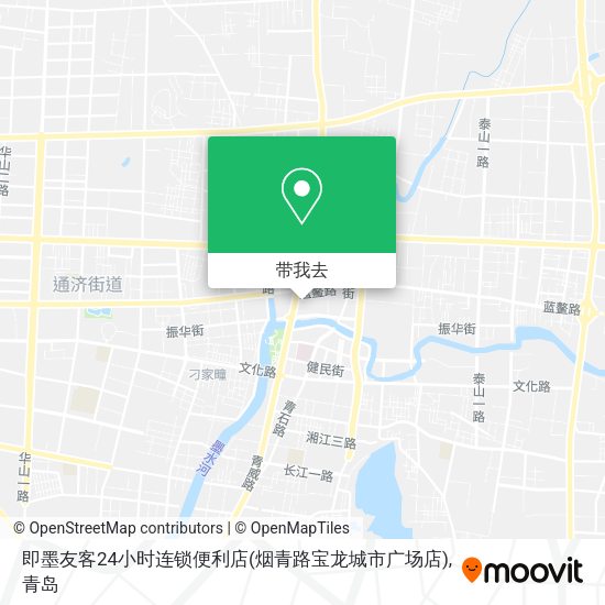 即墨友客24小时连锁便利店(烟青路宝龙城市广场店)地图