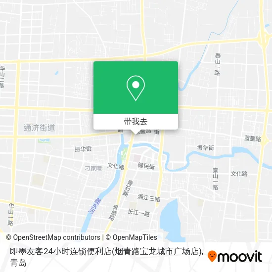 即墨友客24小时连锁便利店(烟青路宝龙城市广场店)地图