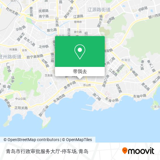 青岛市行政审批服务大厅-停车场地图