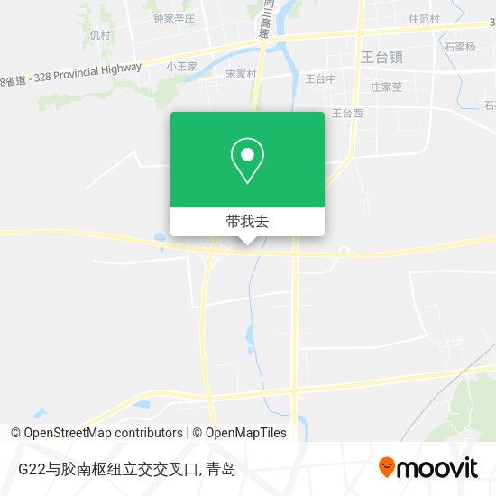 G22与胶南枢纽立交交叉口地图