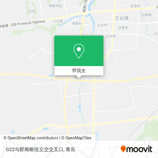 G22与胶南枢纽立交交叉口地图