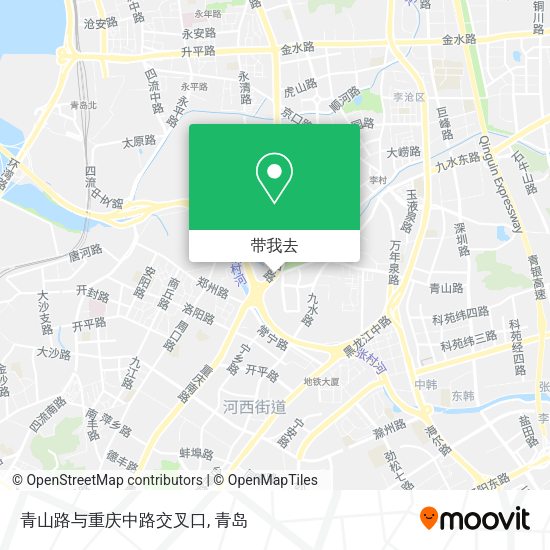 青山路与重庆中路交叉口地图