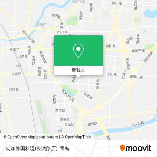 肉加韩国料理(长城路店)地图