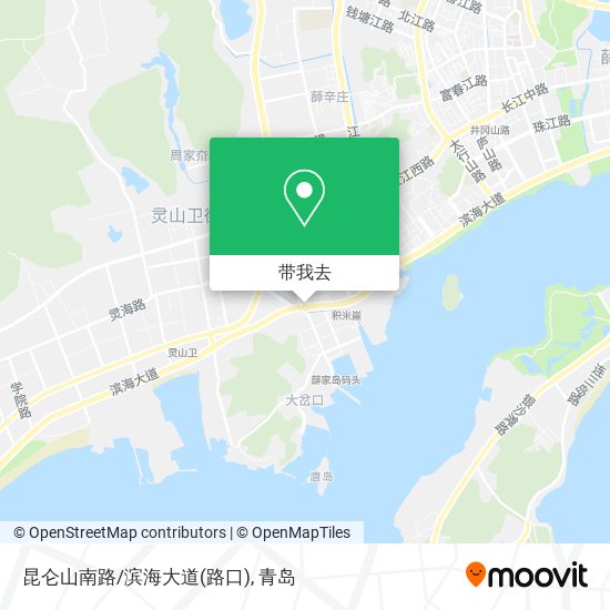 昆仑山南路/滨海大道(路口)地图