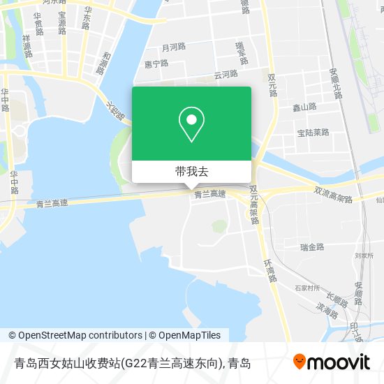 青岛西女姑山收费站(G22青兰高速东向)地图