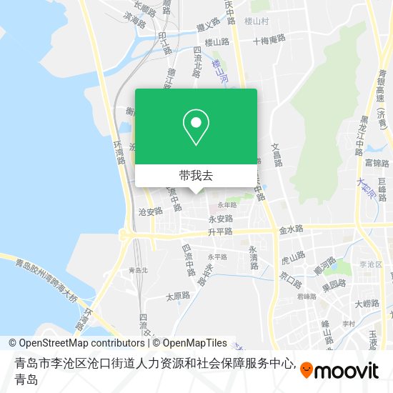 青岛市李沧区沧口街道人力资源和社会保障服务中心地图