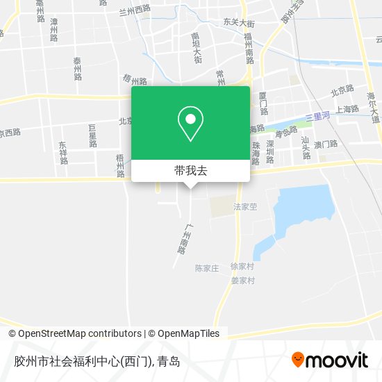 胶州市社会福利中心(西门)地图