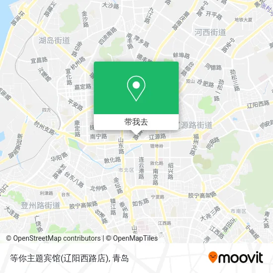 等你主题宾馆(辽阳西路店)地图