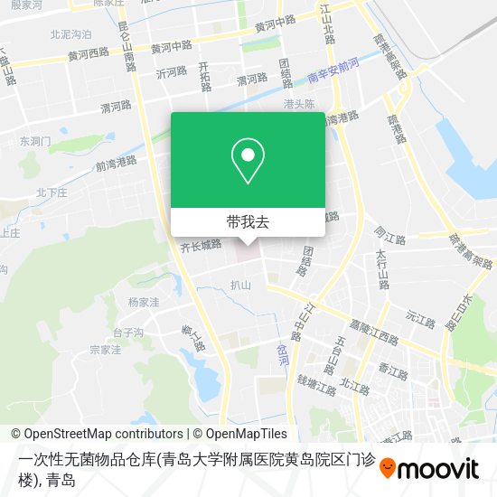 一次性无菌物品仓库(青岛大学附属医院黄岛院区门诊楼)地图