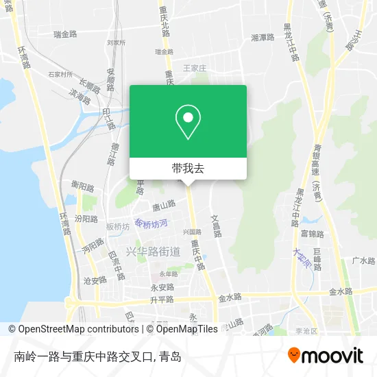 南岭一路与重庆中路交叉口地图
