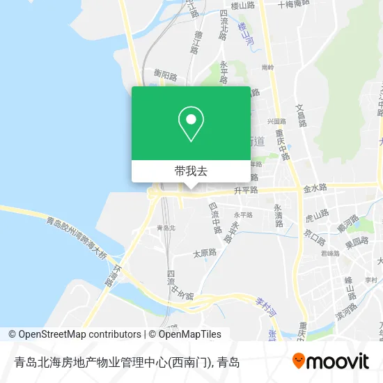青岛北海房地产物业管理中心(西南门)地图