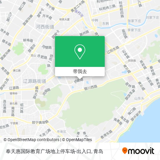 奉天惠国际教育广场地上停车场-出入口地图
