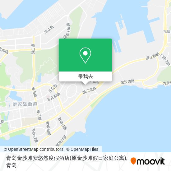 青岛金沙滩安悠然度假酒店(原金沙滩假日家庭公寓)地图