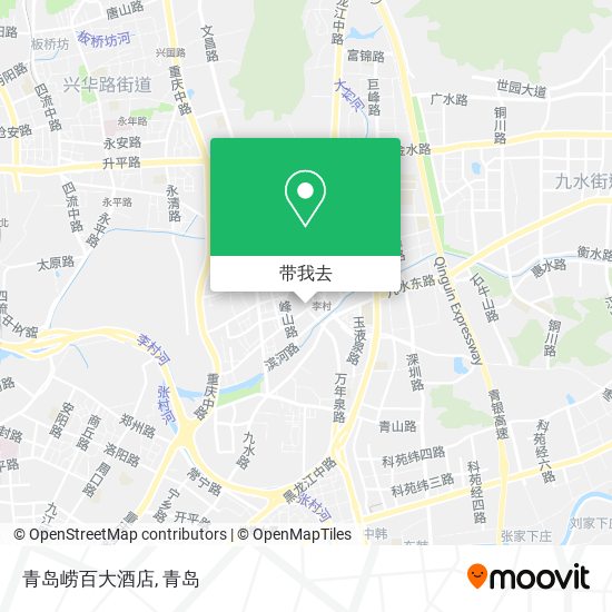 青岛崂百大酒店地图