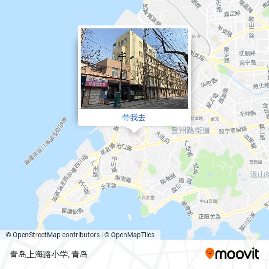 青岛上海路小学地图