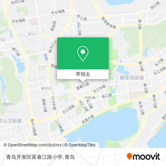 青岛开发区富春江路小学地图